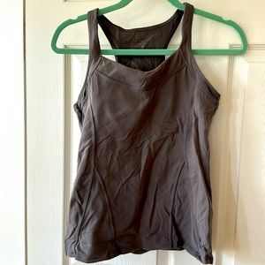 Athleta switchback racer tank, gray, size small